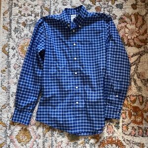 Small Blue checkered brooks brothers regent fit button up